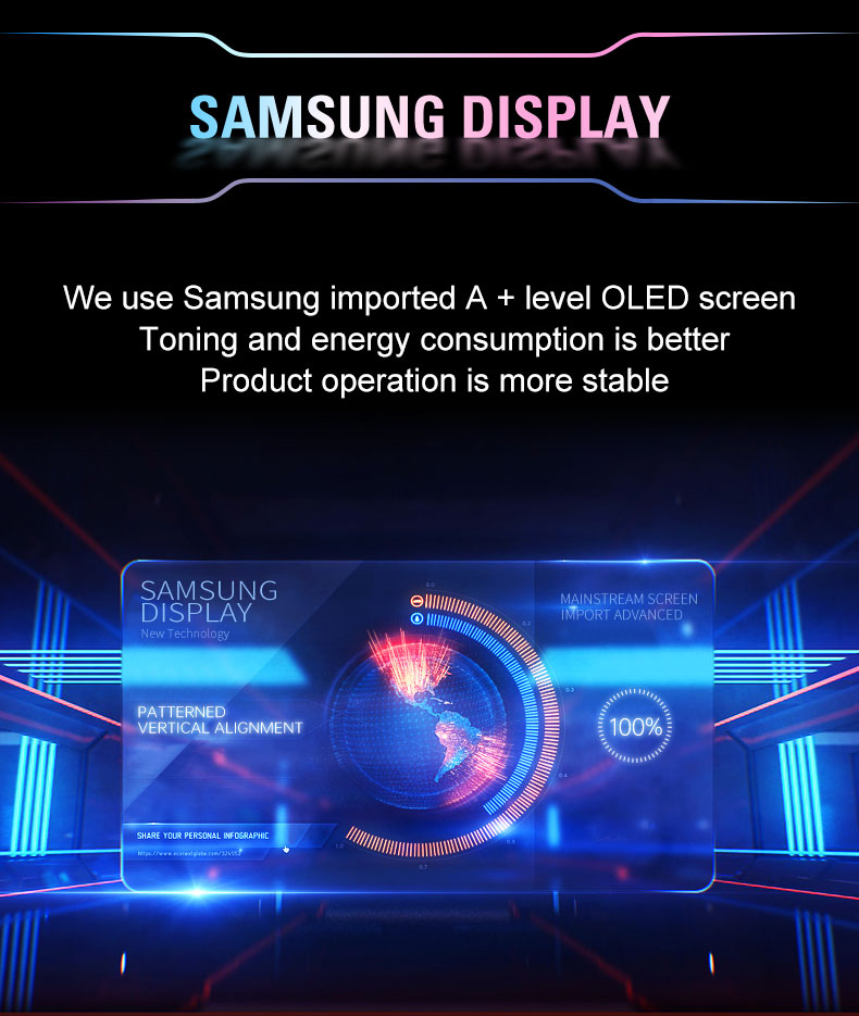 VCHANCE 13.3 Polegada 4K OLED Monitor Portátil AMOLED 100% DCI-P3