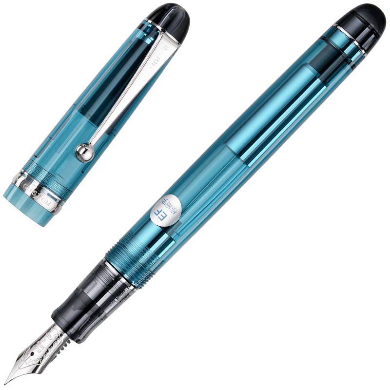 日本オリジナルパイロットカスタム 74 透明 14 18k ゴールド万年筆