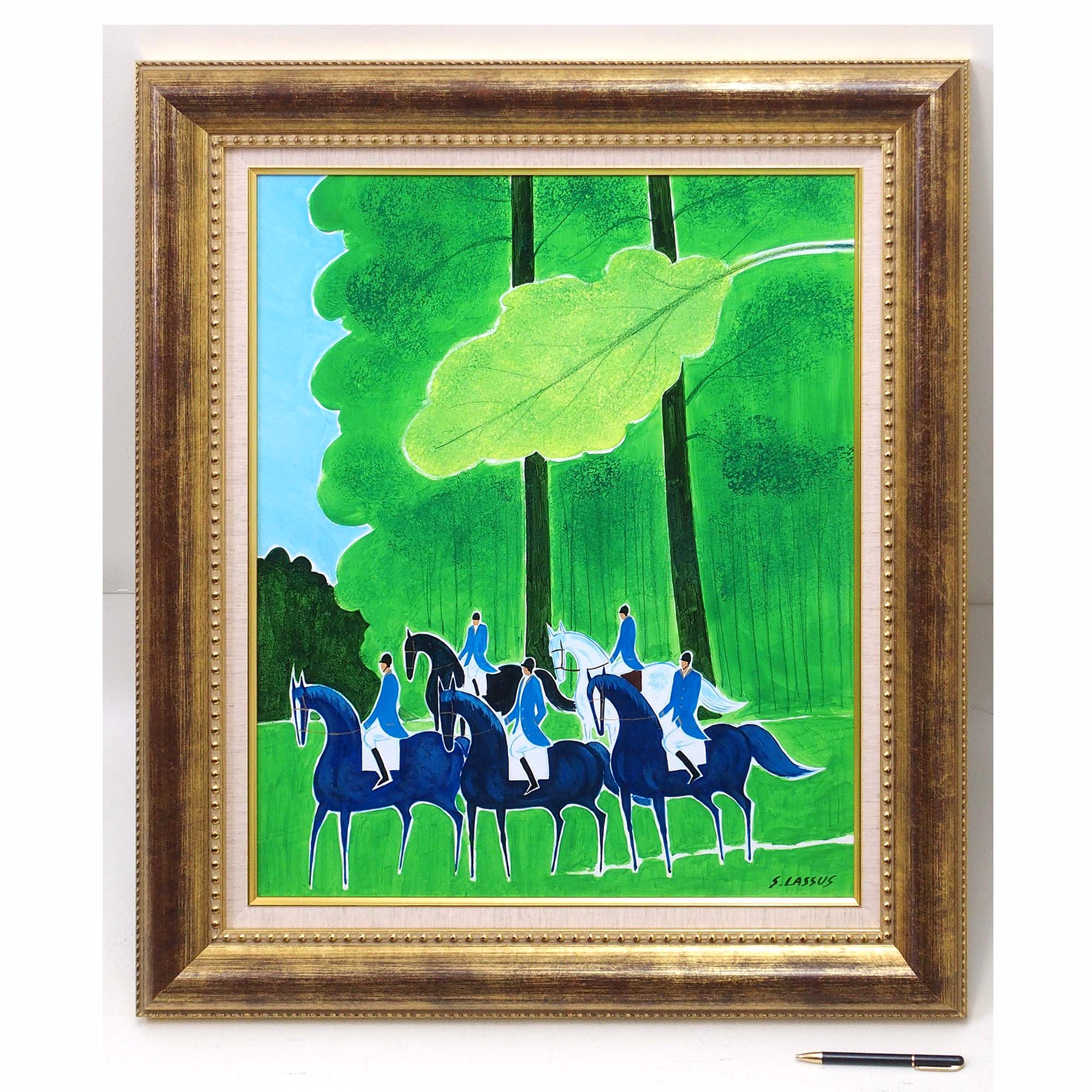 セルジュラシス リトグラフ 乗馬 リトグラフ セルジュ・ラシス 馬の