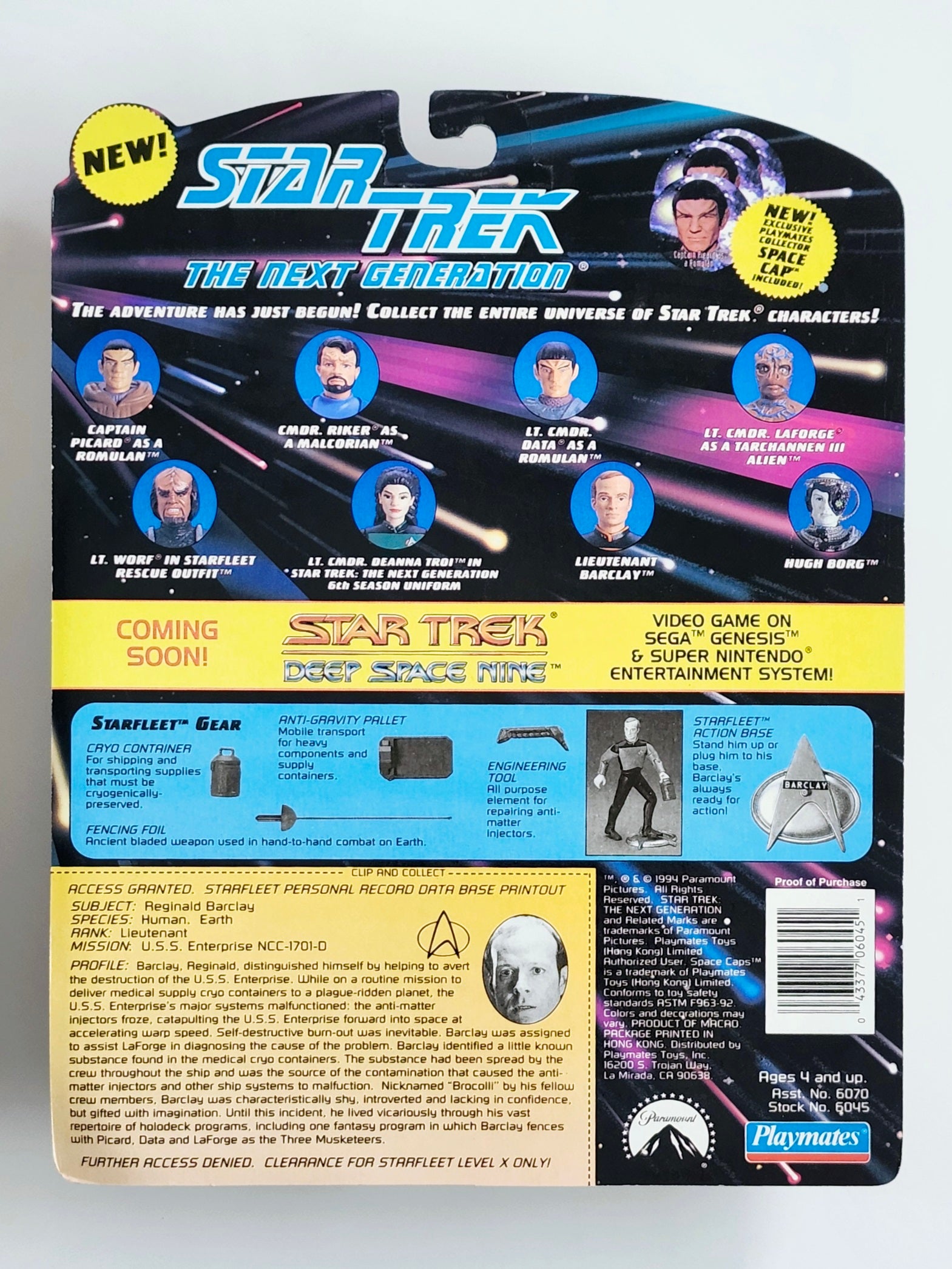 Star Trek: The Next Generation Lieutenant Barclay 4.5-Inch Action