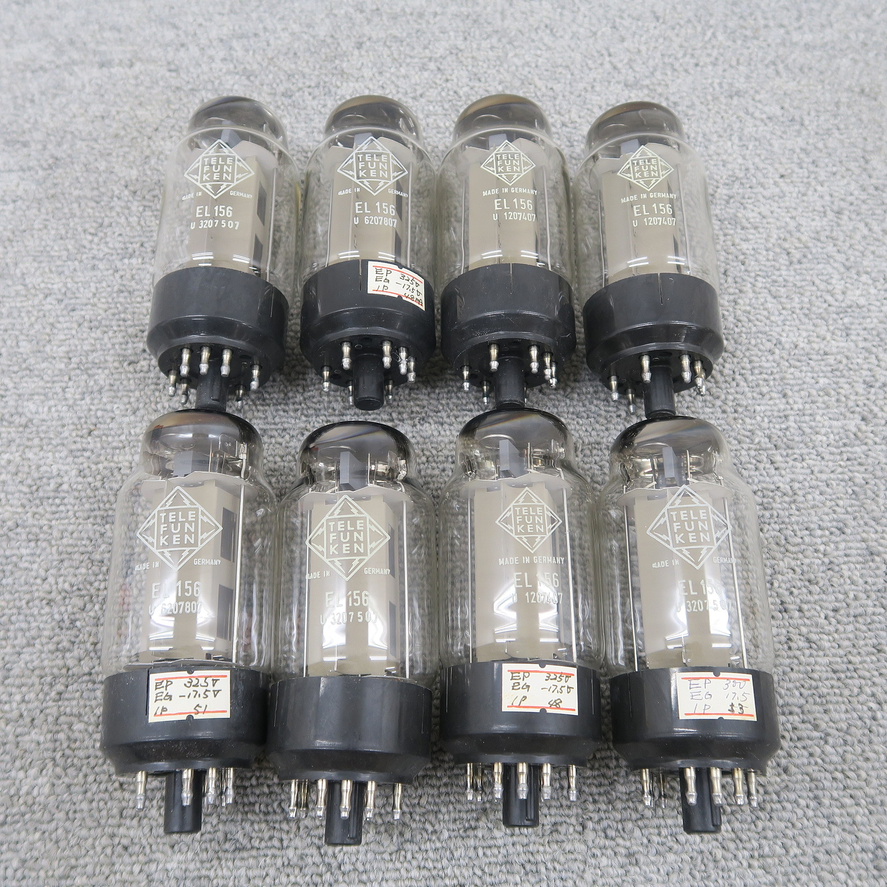 現状】テレフンケン TELEFUNKEN EL156 8本 真空管 未使用品【元箱