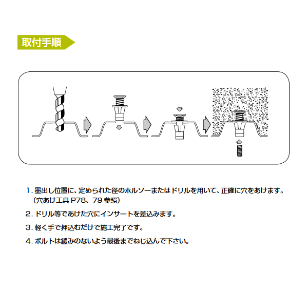 三門 インサート 3分 キーストンパンチ 黄 デッキ用 500個 KP-3020