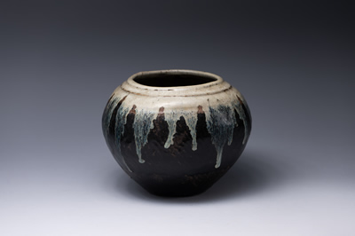 雰囲気のある古い九州民窯 古高取 火入れ 古道具 古唐津 花入検:白洲