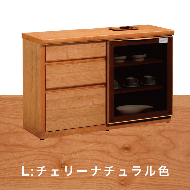 カリモク 引戸 サイドボード HU4247 プレミアム樹種 幅119.8 奥行41.5