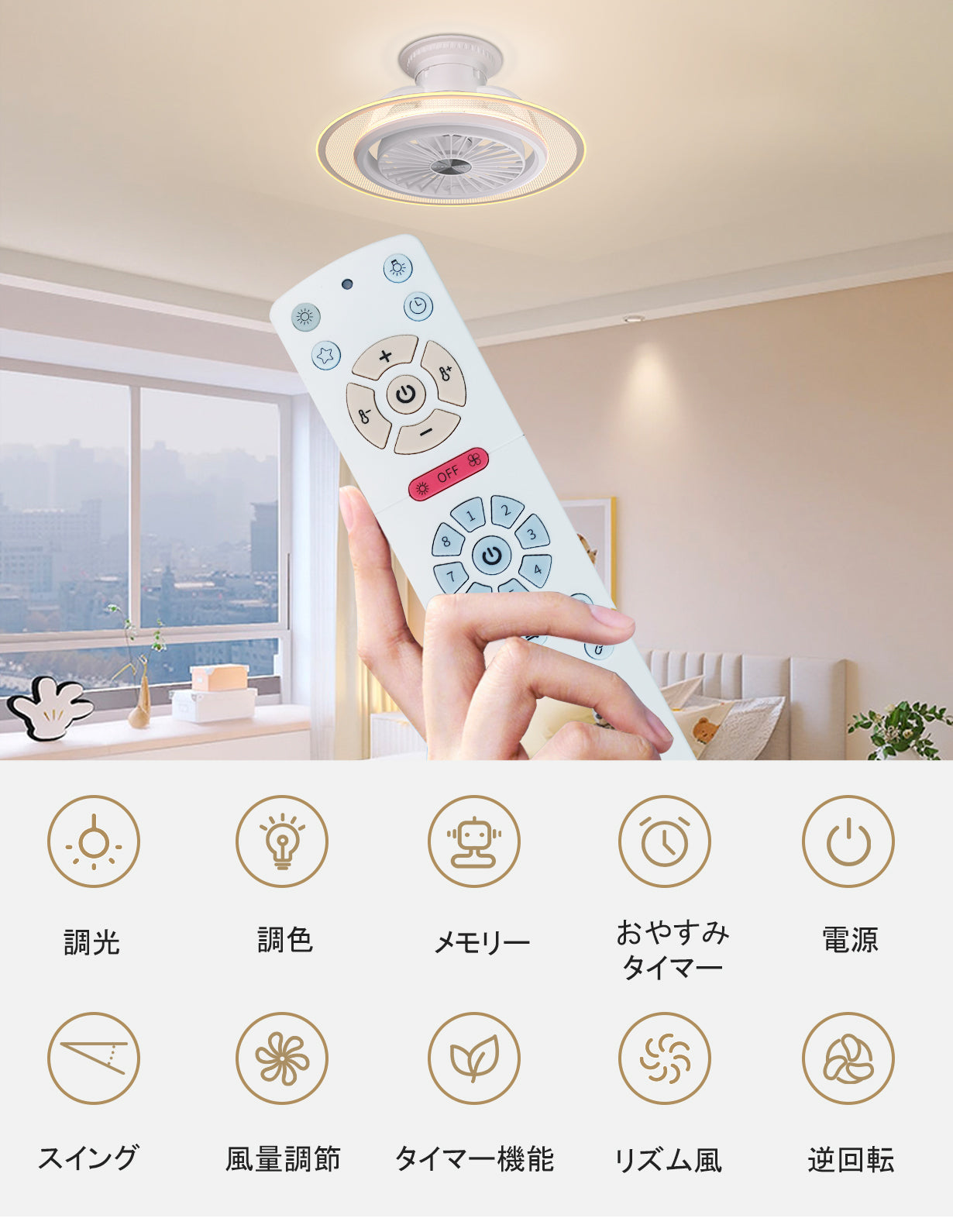 AONCIA LumaFlow シーリングファンライト LumaFlow 照明+送風+空気循環