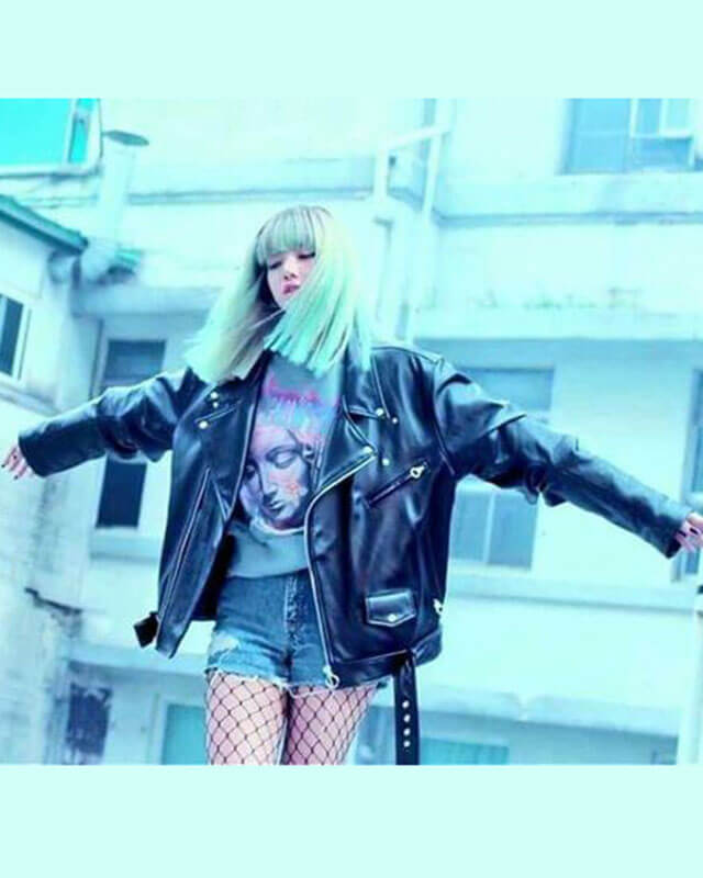 Blackpink Stay Lisa Biker Leather Jacket - Women Oversized Jackets
