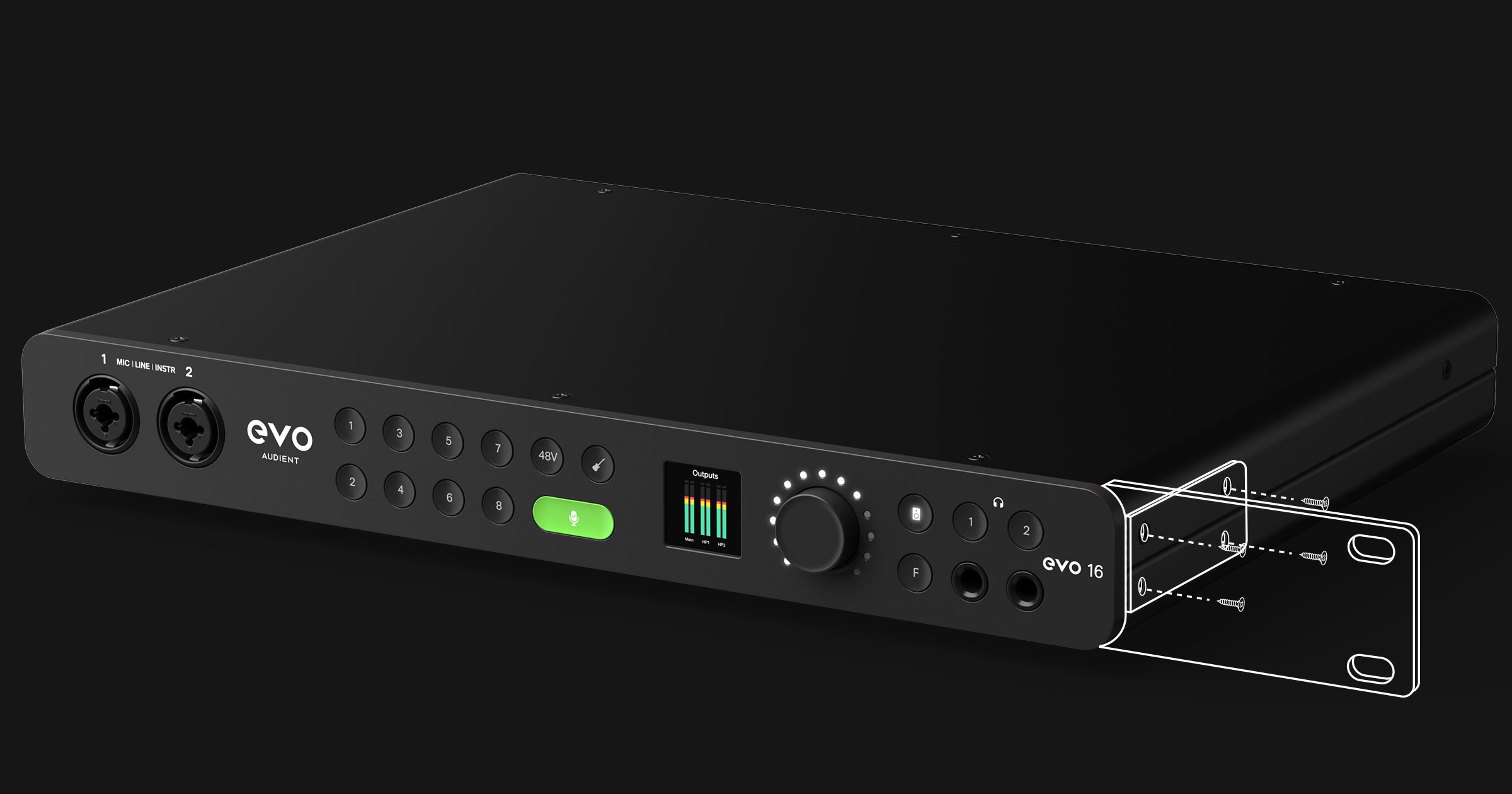 Audient evo 16 ラックマウントキット付き Audient EVO 16 Rack Mount