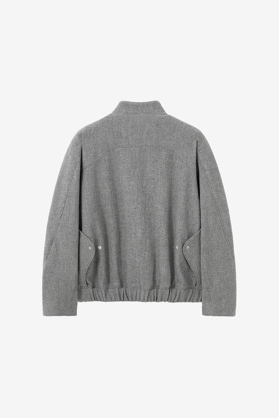 MUSINSA | INSILENCE Uncovered virgin wool blouson MELANGE GRAY