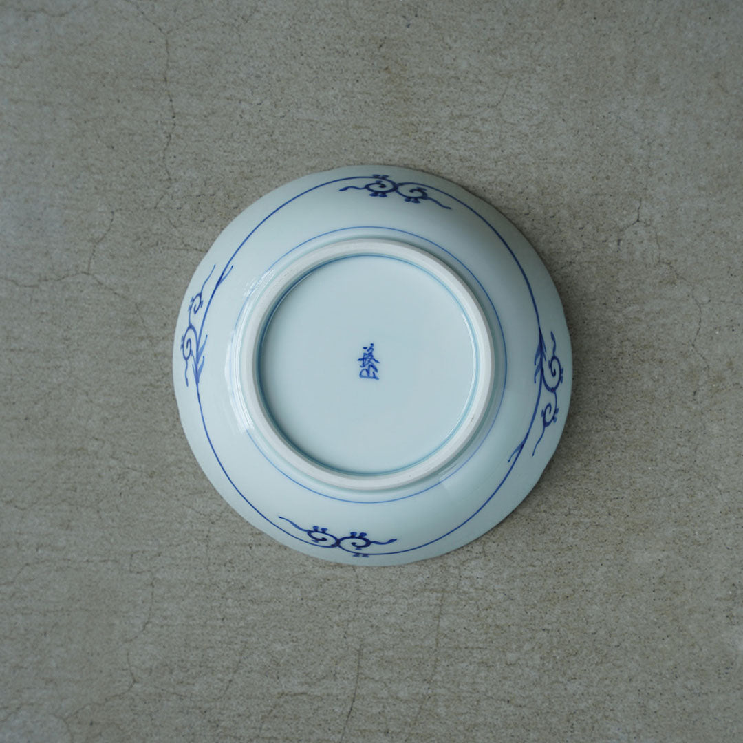 渓山窯 染付蛸唐草松竹梅5寸鉢(なます皿) - アメノイエ