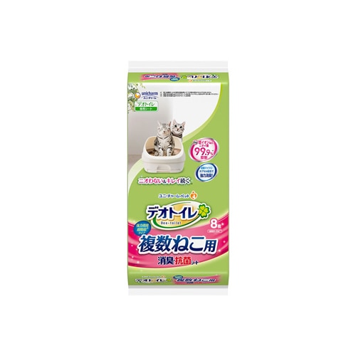 ユニチャーム ペットケア デオトイレ 複数ねこ用 消臭・抗菌シート (8