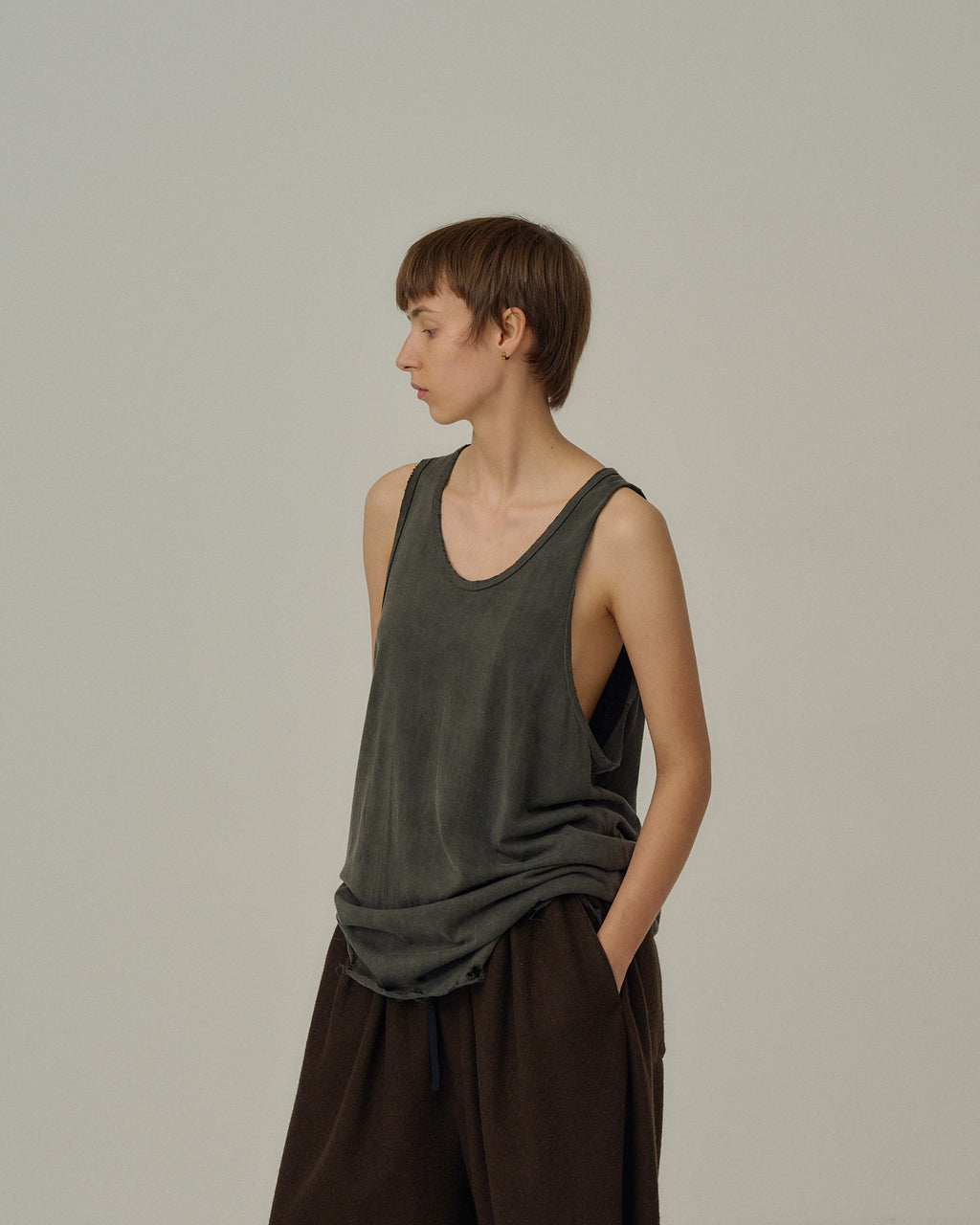 DAMAGE TANK TOP(BLACK) – ANCELLM