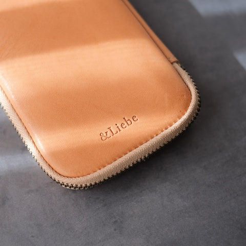 &Liebe アンドリーベ ジップペンケース スムースブラウン Zip pencil