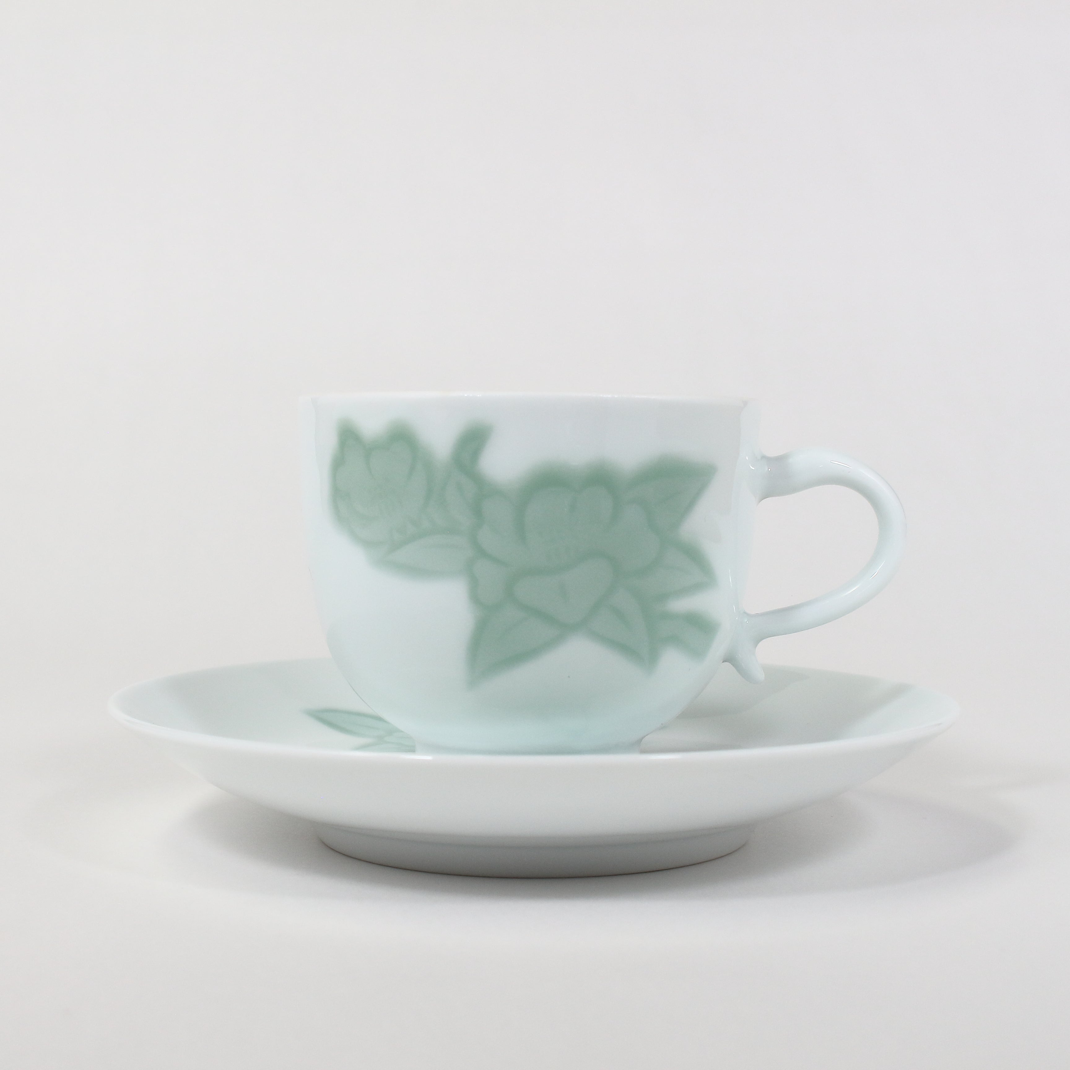 新品未使用 日本の銘窯 人間国宝 井上萬二作 白磁彫文