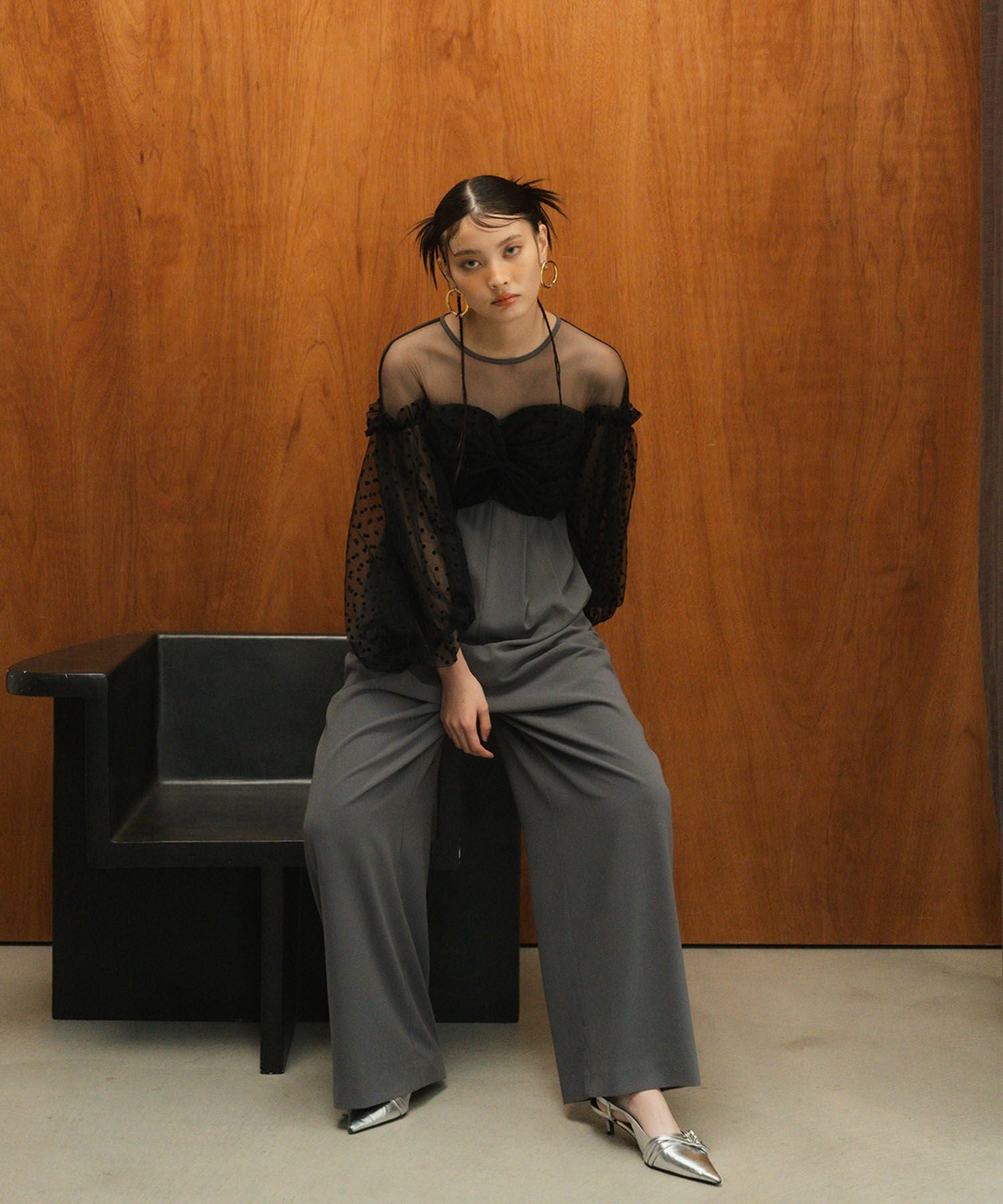 flocky dot pants dress | ANDRESD