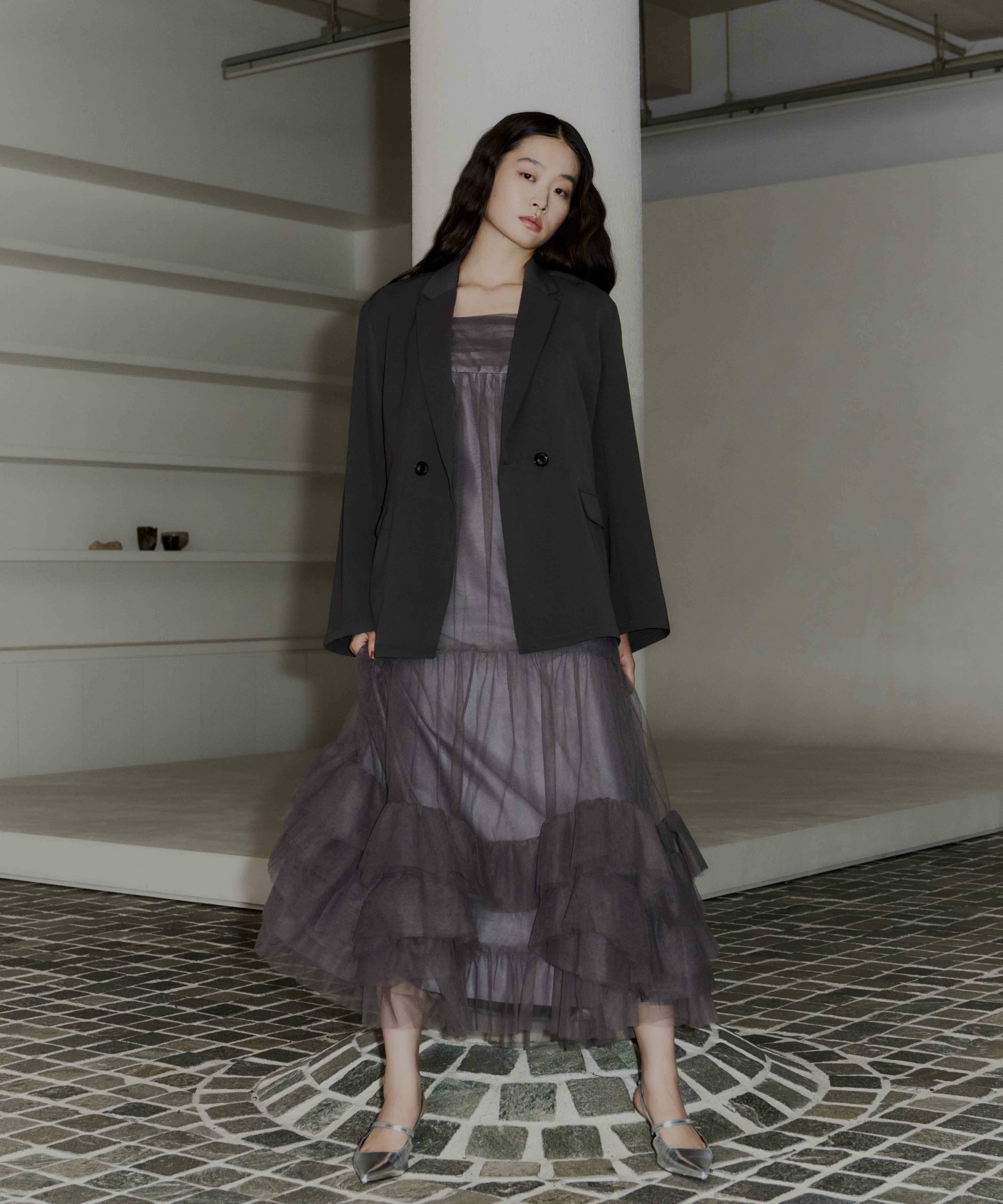 volume tulle jacket set dress | ANDRESD