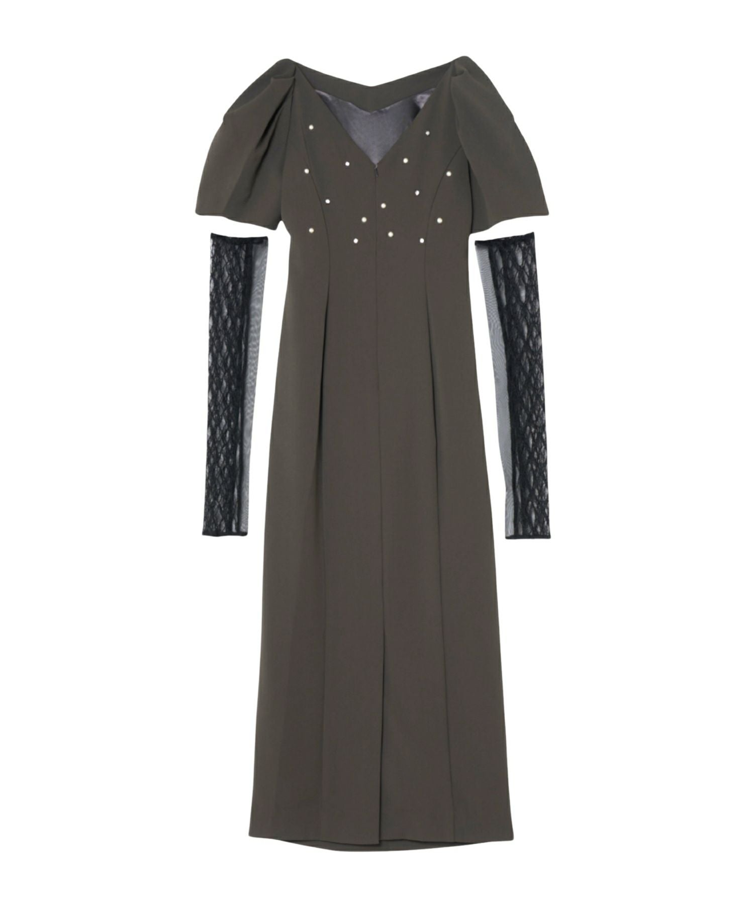 lace arm drape dress | ANDRESD