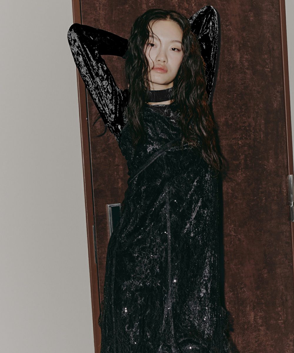 sparkle lace velour dress | ANDRESD