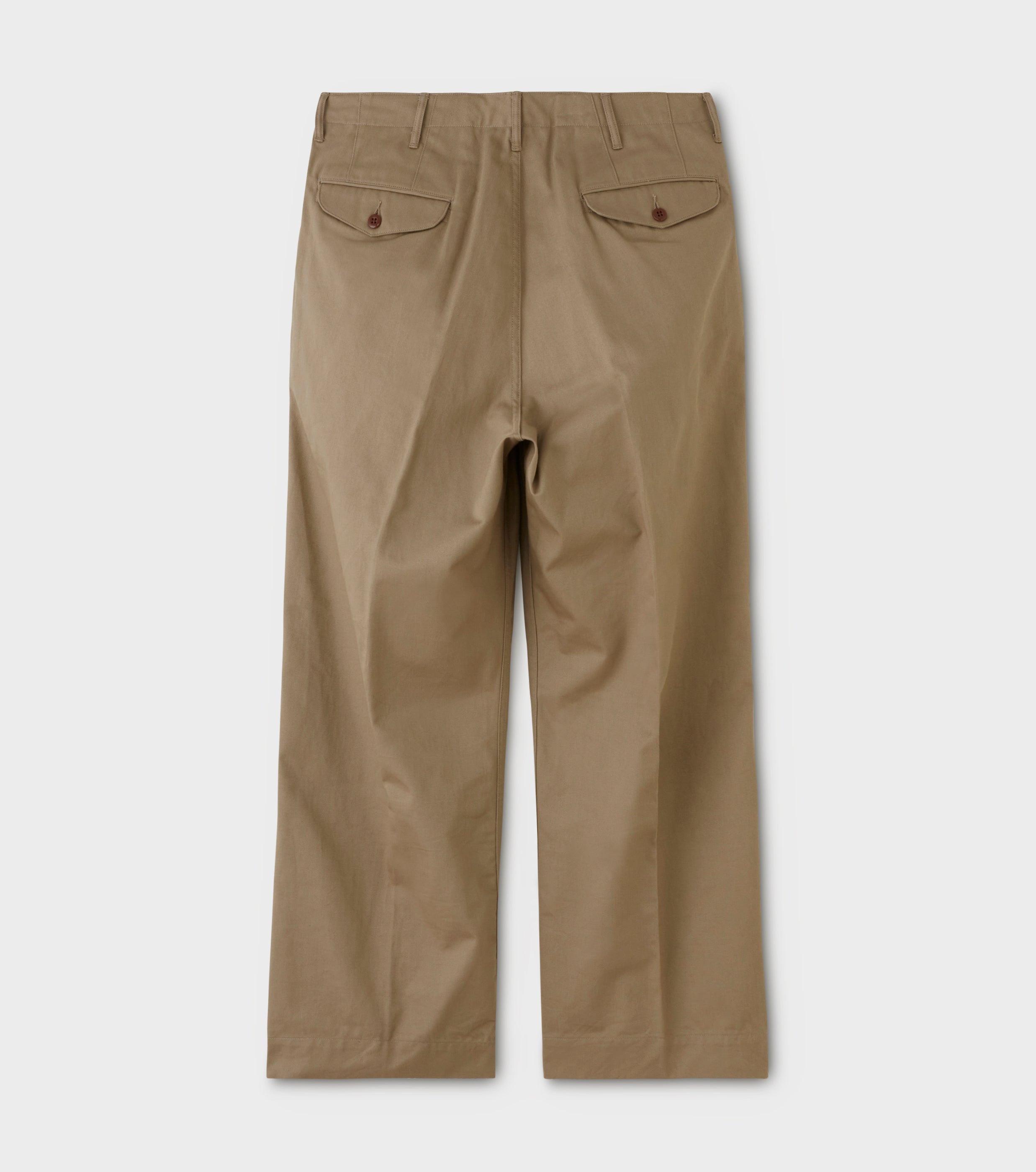 PHIGVEL（フィグベル）｜OFFICER TROUSERS WIDE- KHAKI BEIGE – anemoscope