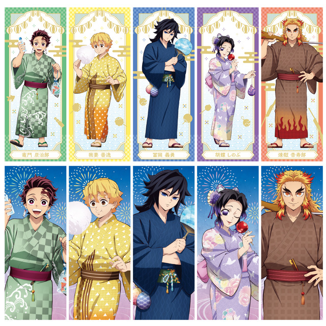 鬼滅の刃」義勇やしのぶ、煉獄たちが浴衣で祭りを楽しむ♪ 猗窩座