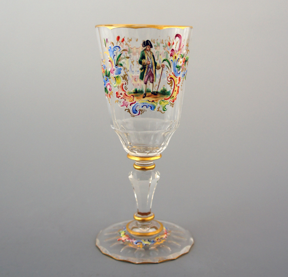 ロブマイヤー「エナメル彩ワイングラス」《アンティックかとう》