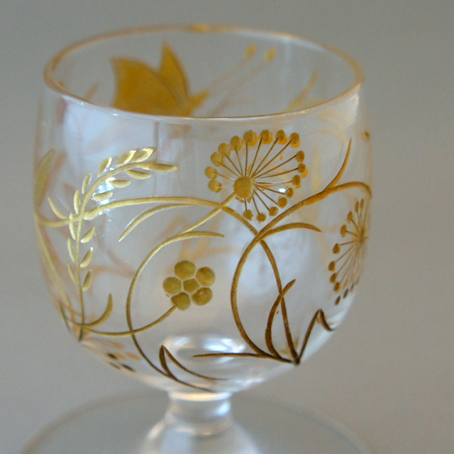 1910年代フランスリキュール金彩グラス バックグラウンドを是非お読み