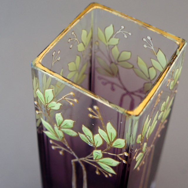 Moser モーゼル】花瓶 香水瓶 置物1点（小）「インタグリオ／深彫