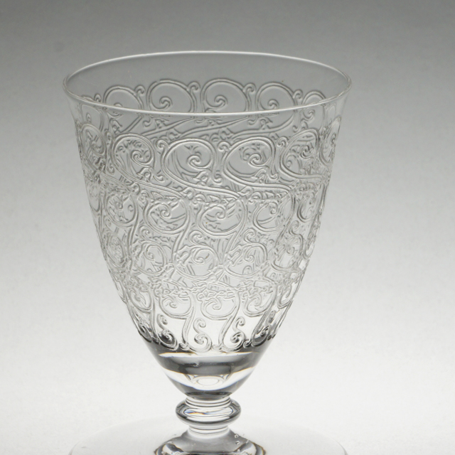 オールドバカラ バンブーローズ 小型 クリスタルガラスのトレイ