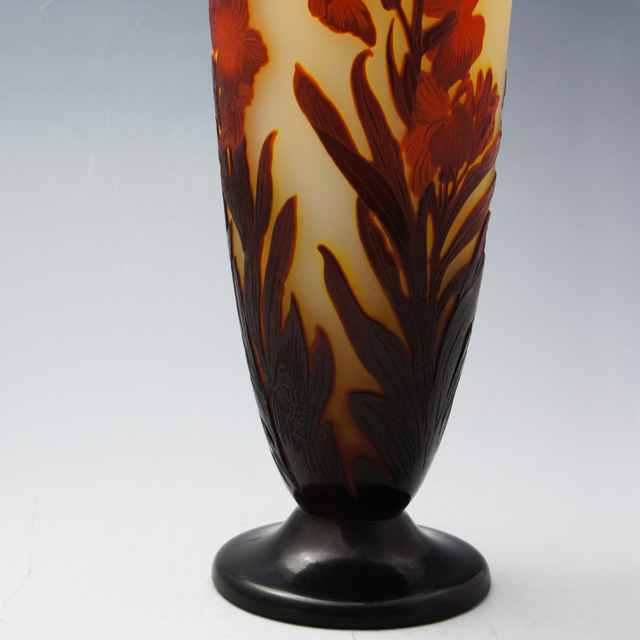 ルーマニアチップガレ工房TIP Galle 風景文花瓶エミールガレ箱入