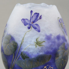 ドーム兄弟「スミレ文 卵型花瓶」《アンティックかとう》