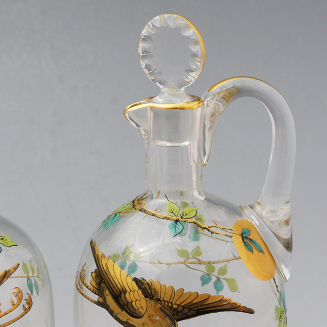 オールドバカラ「ジャポニズム 鶴文様 リキュールセット