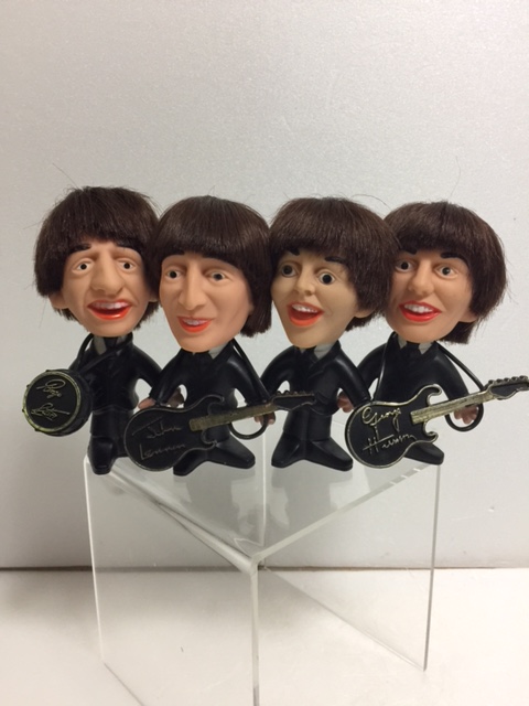 4体セット☆NEMS ビートルズ BEATLES ソフビ人形 11．8cm 当時物
