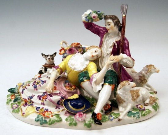 A1170-5/MEISSEN/マイセン/羊飼いの女/陶器人形/フィギュリン 【公式通販】