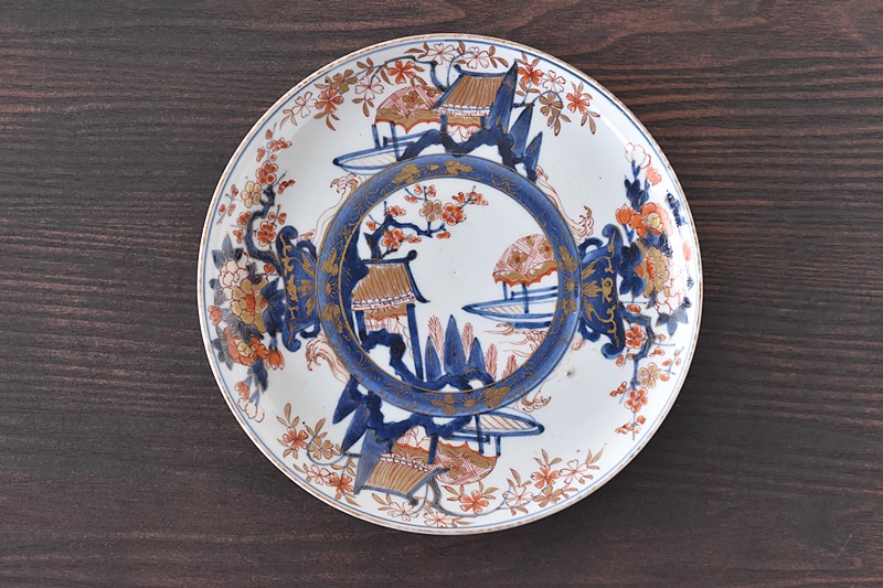 幕末〜明治 古伊万里 色絵魚形皿 生花 牡丹 古美術 珍品 器を楽しむ