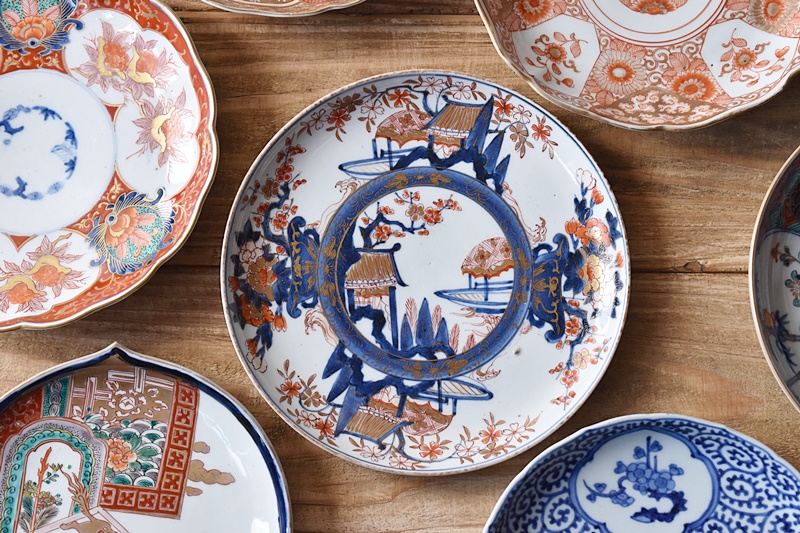 明治伊万里色絵掛け花生 明治伊万里色絵掛け花生 上作品】明治時代 古