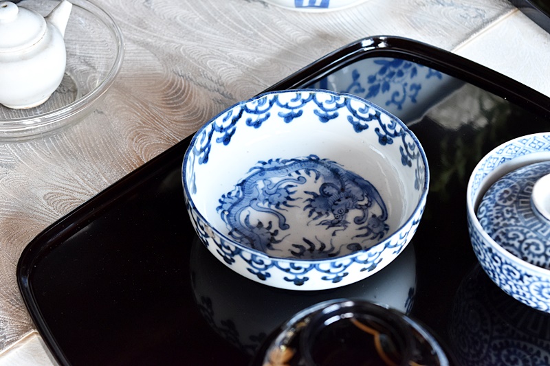 呉須染付 筒茶碗 火入れ 茶道具 古美術 古道具 アンティーク