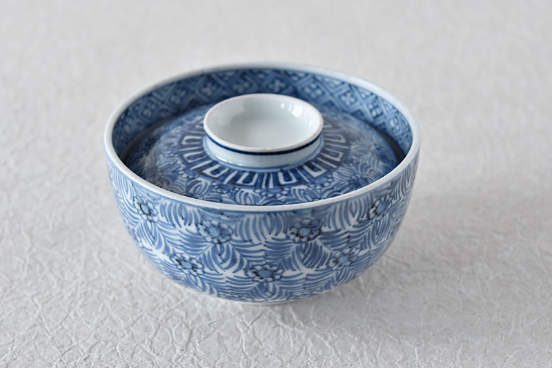 古伊万里 染付 土筆図 茶碗 つくし よろけ 金直し くらわんか 古伊万里