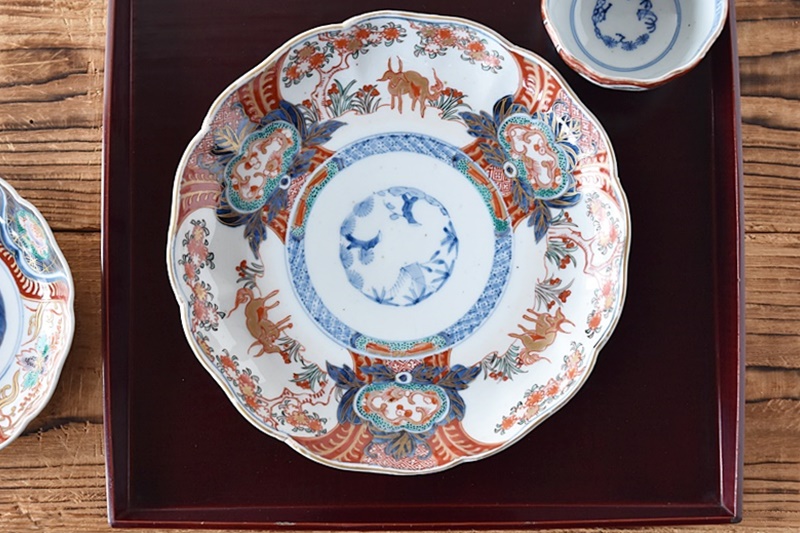 購入 【源右衛門】古伊万里の伝統 日本の名窯 染錦古伊万里桜文 碗皿 5