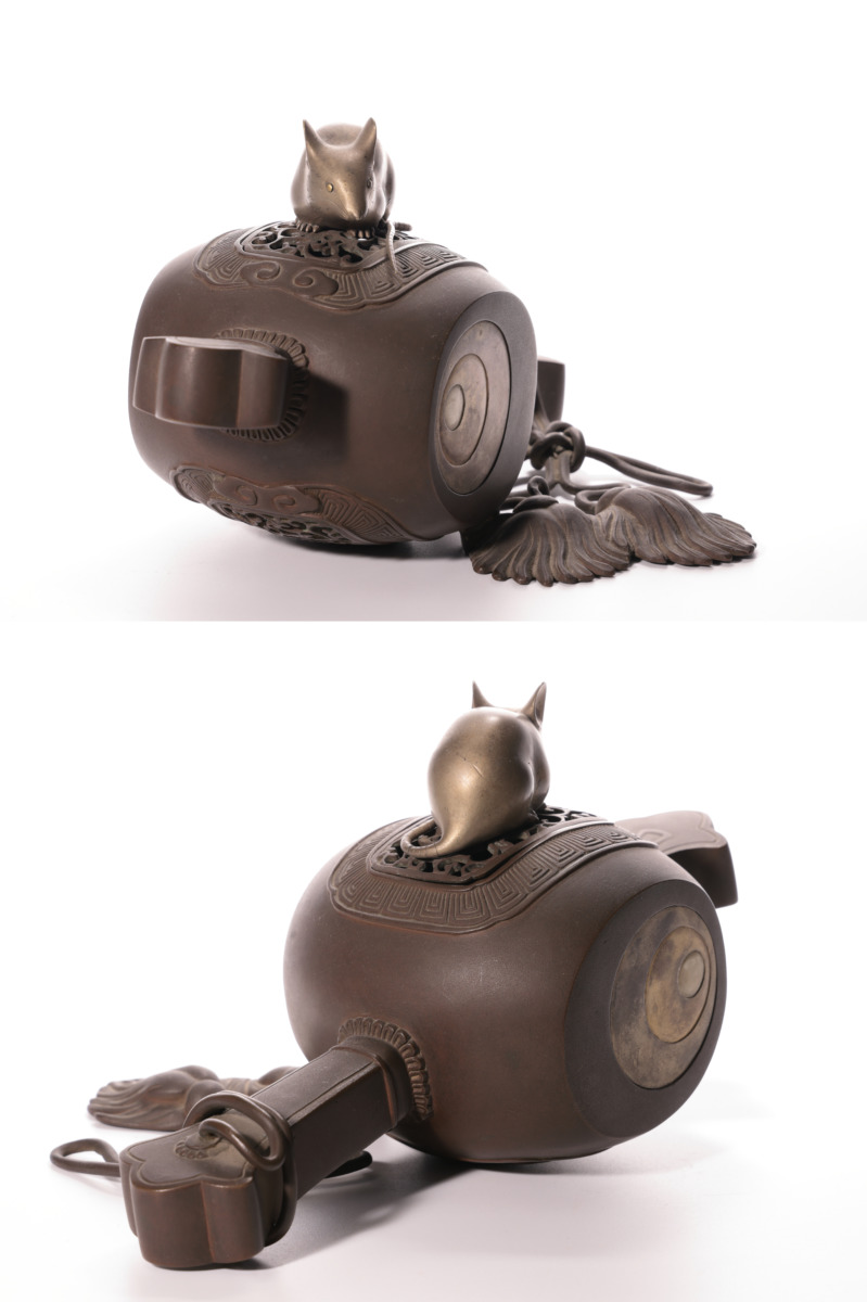 川和暁雲作 小槌に鼠形香炉 - 古好屋