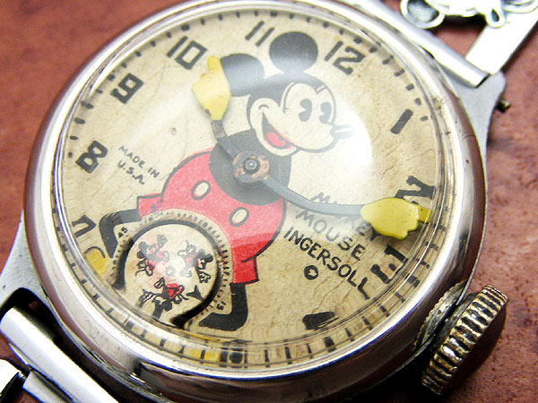 ミッキーマウス 懐中時計 手巻き ビンテージ レア ミッキー 時計
