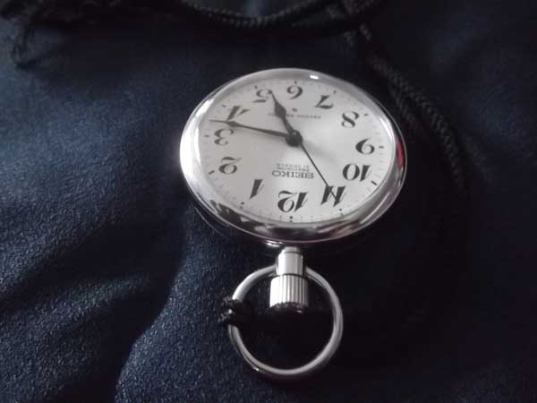 セイコー 鉄道開通100周年記念 懐中時計 内箱、取説・保証書(切れ)、紐