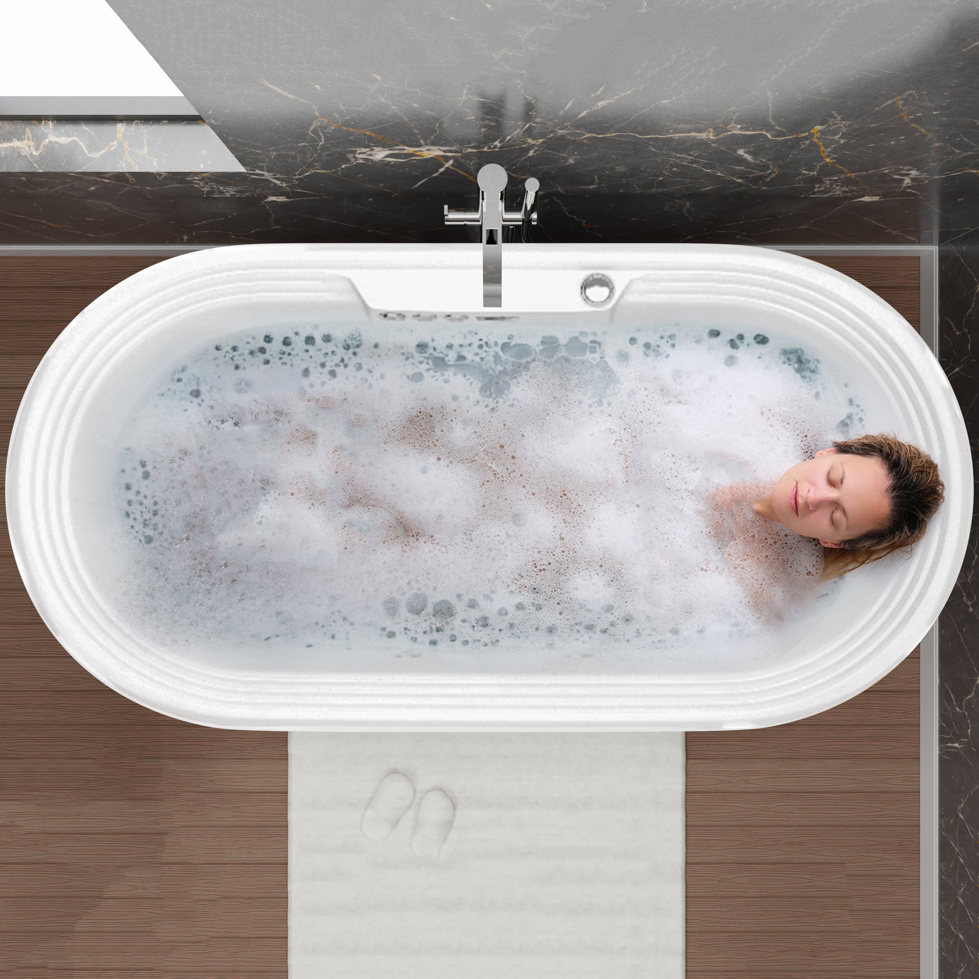 FT-AZ201 - ANZZI Sofi Series 67 in. L x 34 in. W Acrylic