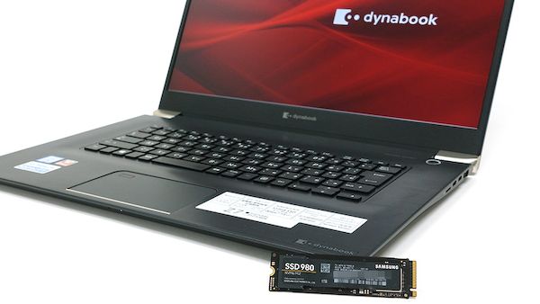 第8世代Core i5搭載の「dynabook Z7」を1TB NVMe SSDに換装、リード3GB