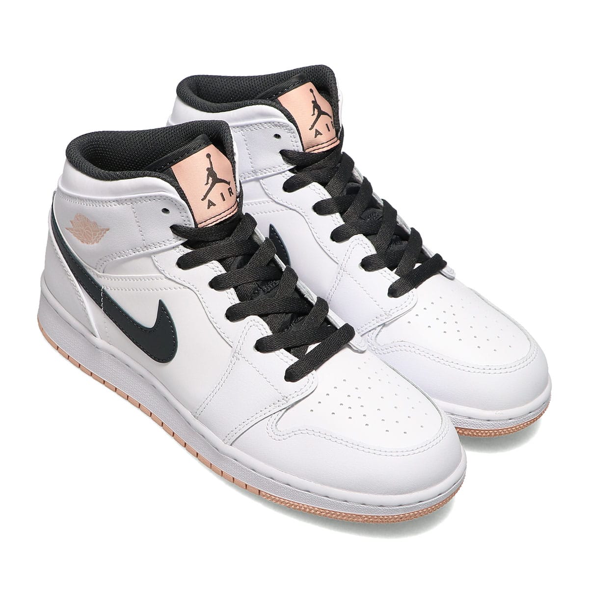JORDAN BRAND AIR JORDAN 1 MID GS WHITE/ANTHRACITE-ARCTIC ORANGE