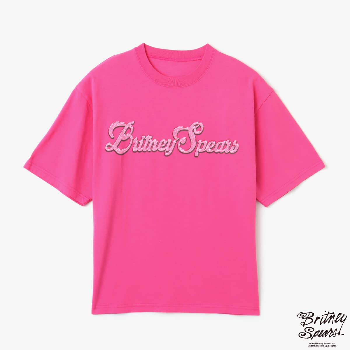 atmos pink x Britney Spears Magazine Cover Print T-Shirt PINK