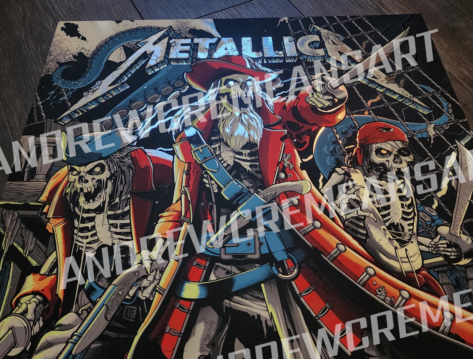 2p) FOIL SET - AP METALLICA M72 TAMPA BAY FOIL POSTERS - 2 NIGHTS