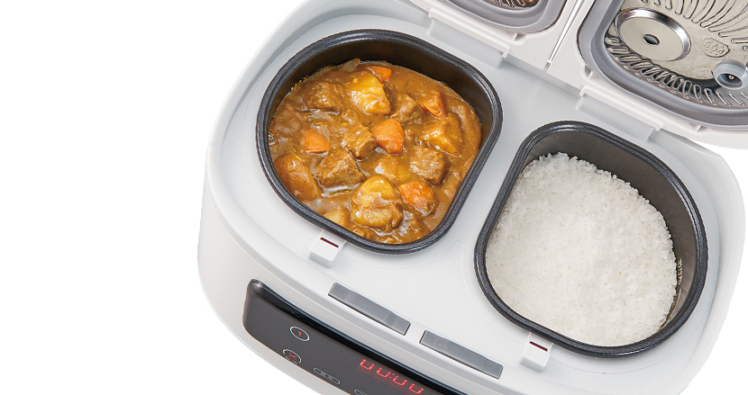 おかずとご飯を同時に調理！ 時短にもほどがある自動調理鍋「ツイン