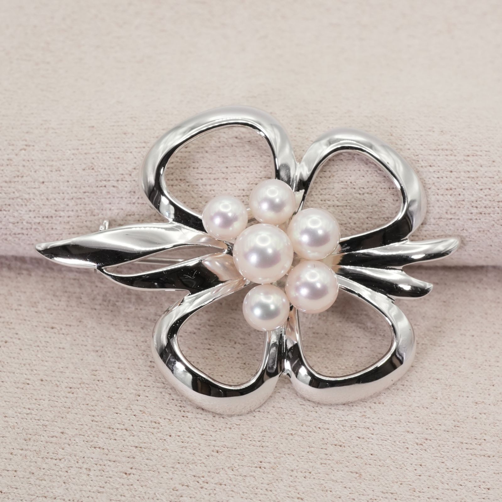 美品 ミキモト シルバー 5P パール ブローチ フラワー/25-2944 - メルカリ
