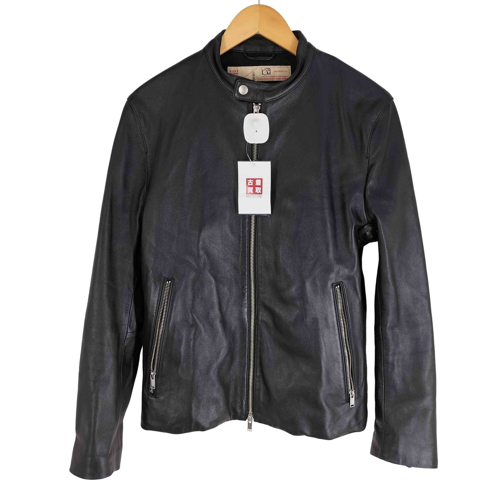 NANO UNIVERSE シングルラムレザーライダースジャケット L フェイク
