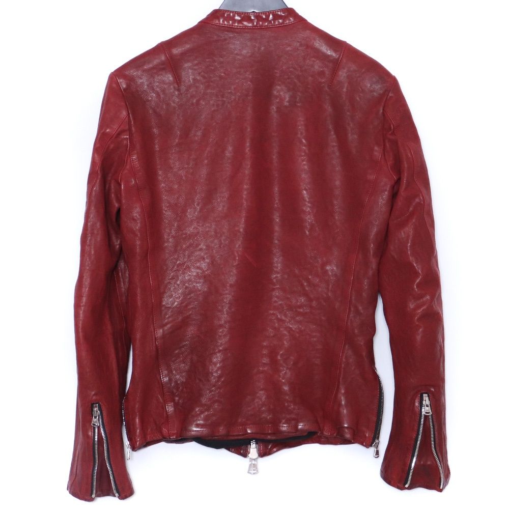 ISAMU KATAYAMA ジャパンカーフ ジップデザインライダースジャケット