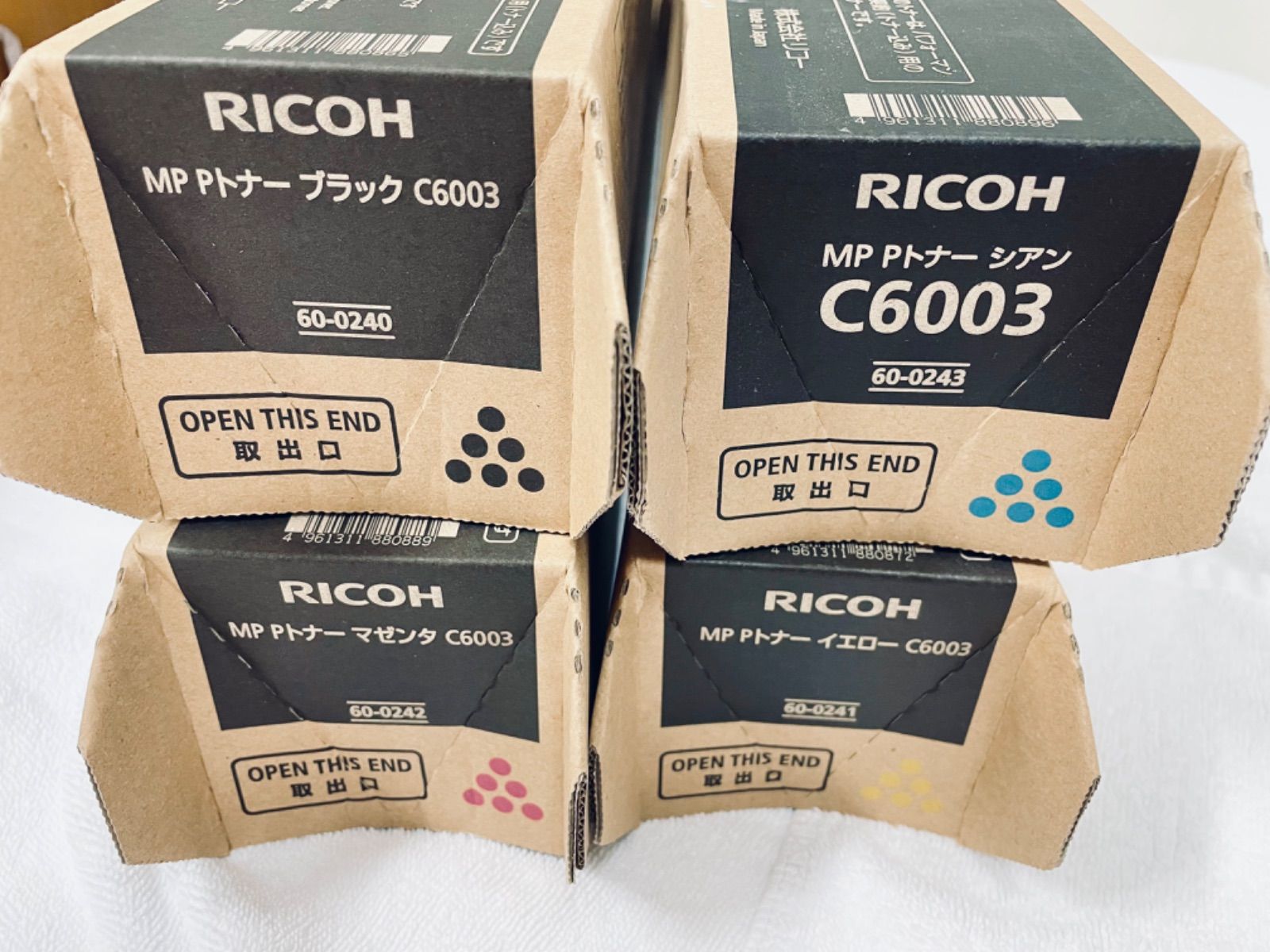 未使用 RICOH imagio MP P トナー C6003 純正 4色 set F2309546